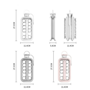 2in1 Ice Mold, Glass Type, with Handles, 17 Spheres, Non-toxic Material