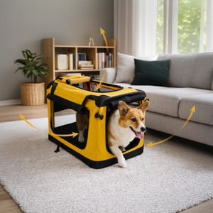 Geanta Transport Animale, 44x60x42cm, Caini, Pisici, Greutata Maxima 25 kg, Cadru Metalic
