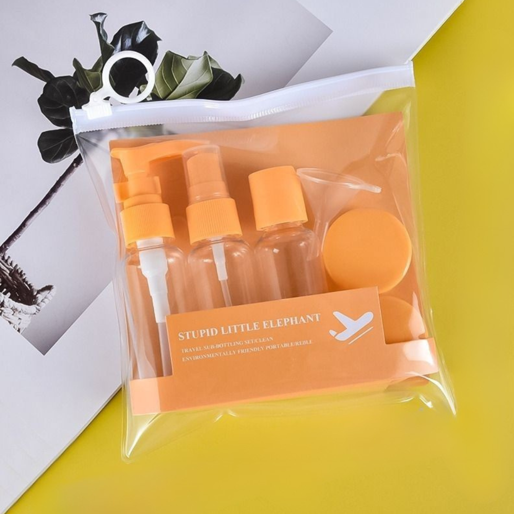 Set of 5 Travel Containers, 40ml, Product Organization, for Airplane, Plastic
