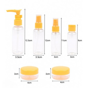 Set of 5 Travel Containers, 40ml, Product Organization, for Airplane, Plastic