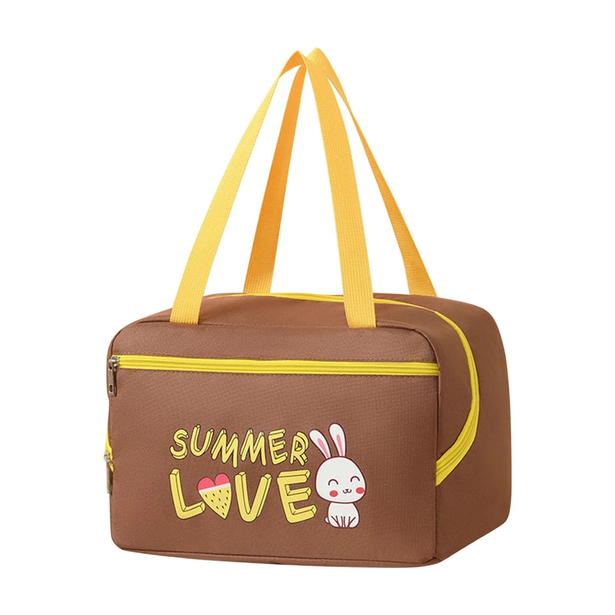 Geanta Termica pentru Pranz, Model Iepuras, 6.4L, 30x21x20cm, Impermeabila, Buzunar Frontal