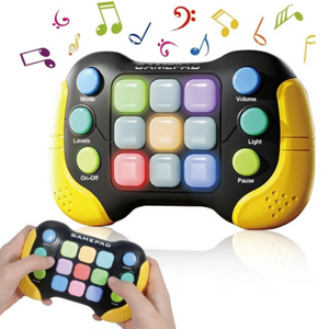 Pop It Console Toy, 6 Function Buttons, 5 Game Modes, Music Playback, RGB Lights