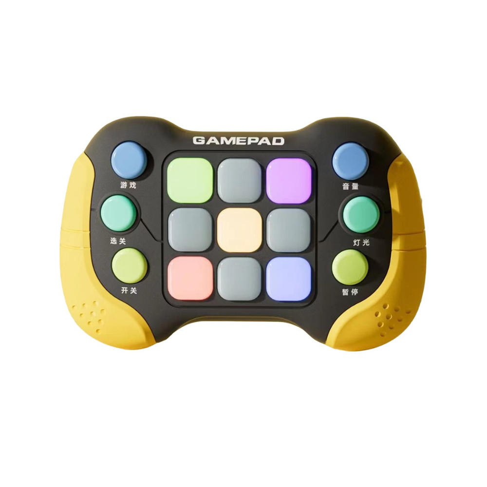 Pop It Console Toy, 6 Function Buttons, 5 Game Modes, Music Playback, RGB Lights
