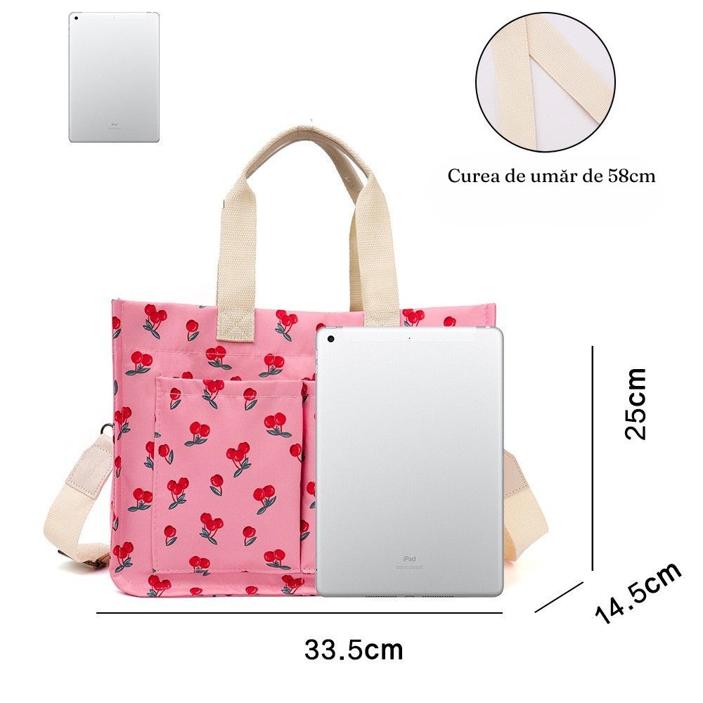 Handbag, Side Pockets, Adjustable Shoulder Strap, Snap Closure
