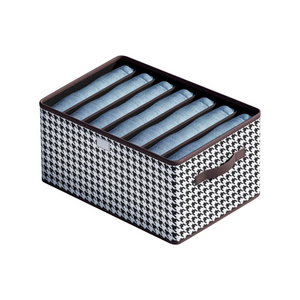Clothes Storage Box, Compartmented, Closing Lid, Textile Material 