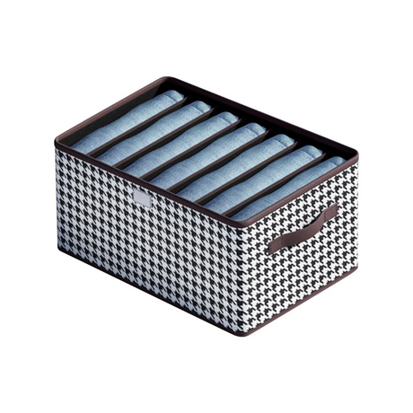 Clothes Storage Box, Compartmented, Closing Lid, Textile Material 