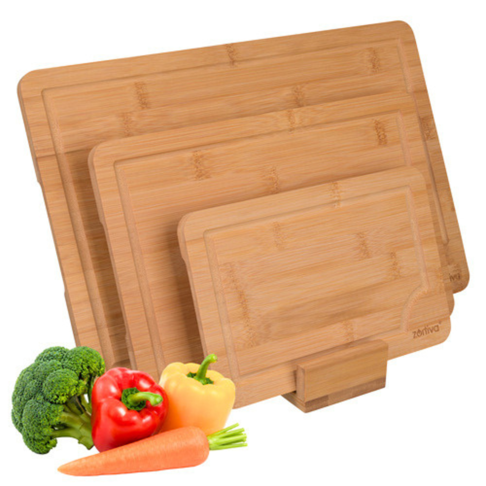 Set 3 Tocatoare Bambus, Suport Inclus, Material Durabil