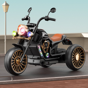 Electric Tricycle for Children, Remote Control, Two Batteries, Anti-Tipper System, Lights and Music, 6-8 Years