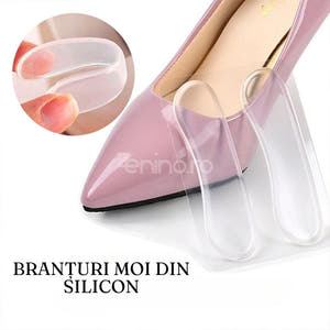 Set of 2 Invisible Insoles, Silicone, Soft Material, Inner Shoe Support, Corn Prevention, Transparent