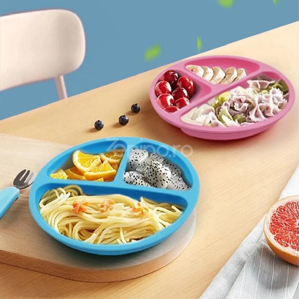 5-Piece Baby Feeding Set, Food Diversification, Bib, Cutlery, Plate, Bowl, Non-Toxic Silicone