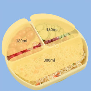 5-Piece Baby Feeding Set, Food Diversification, Bib, Cutlery, Plate, Bowl, Non-Toxic Silicone