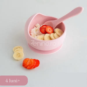 5-Piece Baby Feeding Set, Food Diversification, Bib, Cutlery, Plate, Bowl, Non-Toxic Silicone