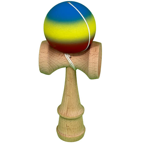 Kendama Original Profesional, Model Gradient, 18cm, din Lemn, Joc Interactiv, Copii si Adulti
