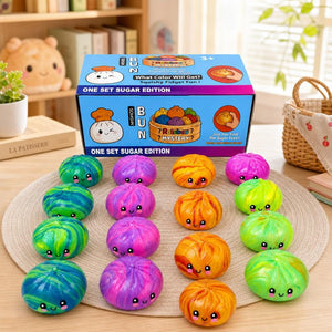 Jucarie Squishy Dumpling Needoh, Model Fosforescent, Antistres Senzoriala, 8.5cm, Culoare Mix Surpriza