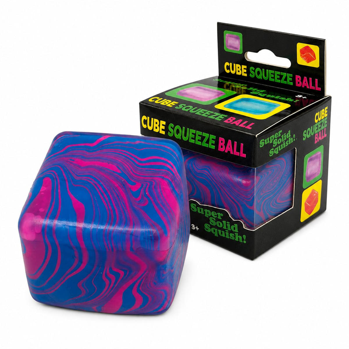 Jucarie Squishy Forma Cub, Model Linii Flow din Maltoza, Antistres Senzoriala, 5x5cm