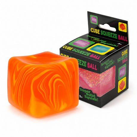 Jucarie Squishy tip Needoh, Forma Cub, Model Linii Flow din Maltoza, Antistres Senzoriala, 5x5cm