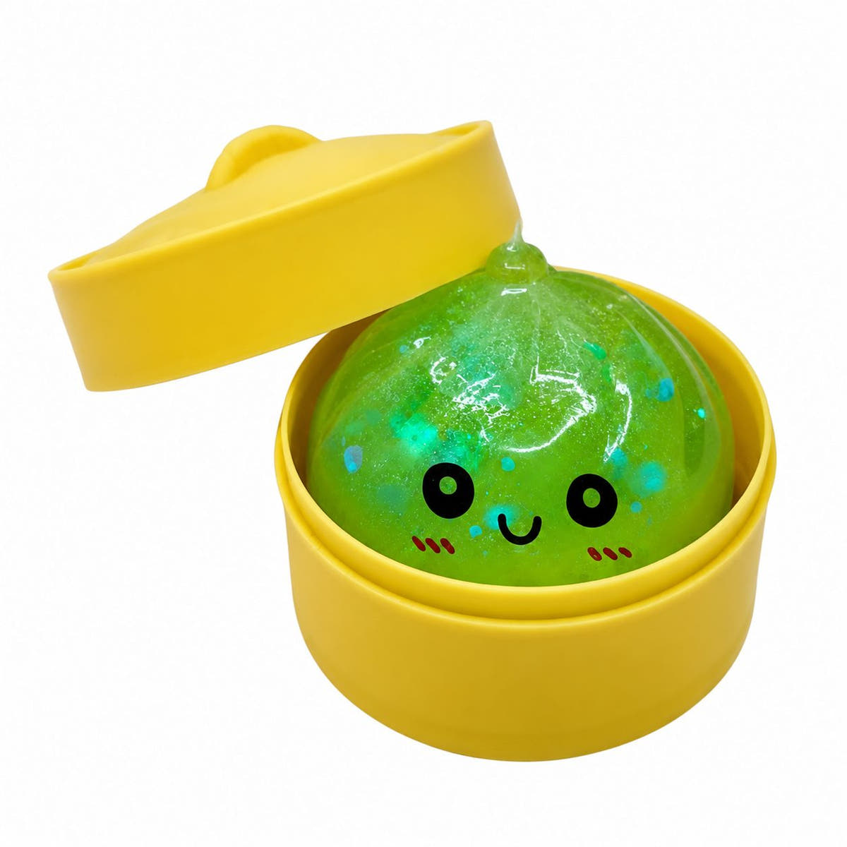 Jucarie Squishy Dumpling, Model cu Sclipici, Antistres Senzoriala, 4cm, Culoare Mix Surpriza