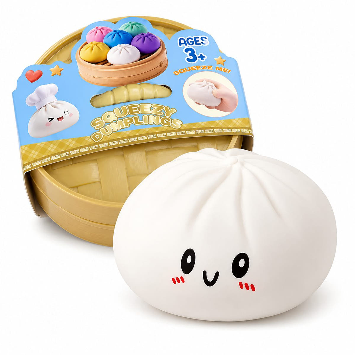 Jucarie Squishy Dumpling, Model Gigant, Antistres Senzoriala, 25cm