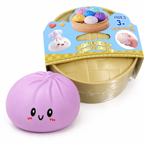 Jucarie Squishy Dumpling Needoh, Model Gigant, Antistres Senzoriala, 25cm