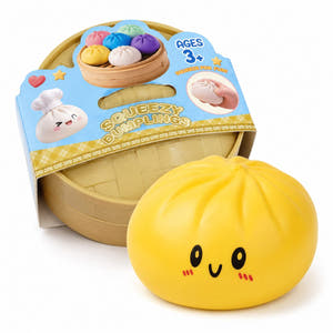 Jucarie Squishy Dumpling, Model Gigant, Antistres Senzoriala, 25cm