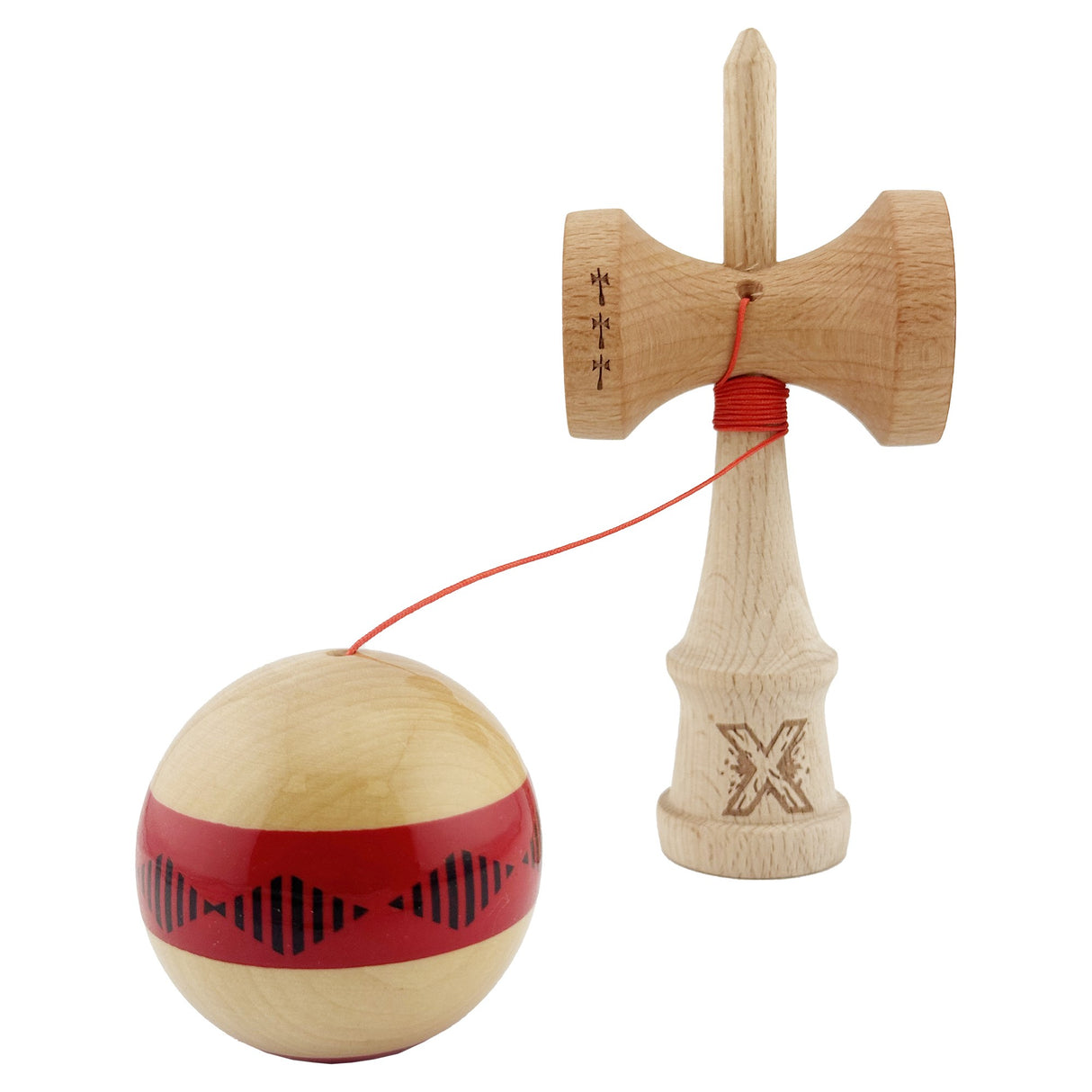 Kendama X Frequency Original, Big Cups V2, Super Sticky, Rulment Metalic, Ata 55cm