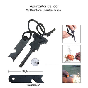 Kit Supravietuire cu Ghiozdan, 42 Piese, Echipament Prim-Ajutor, Multifunctional