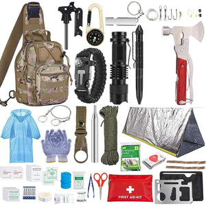 Kit Supravietuire, Cort Rapid, Bratara cu Busola, Trusa Prim-Ajutor, Lanterna