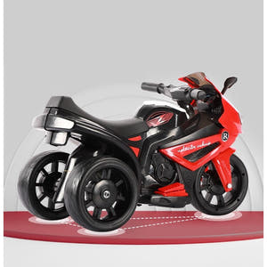Electric Motorcycle, Anti-Tipper Function, Lights and Music, with Battery, Children 1-4 Years, Blue
