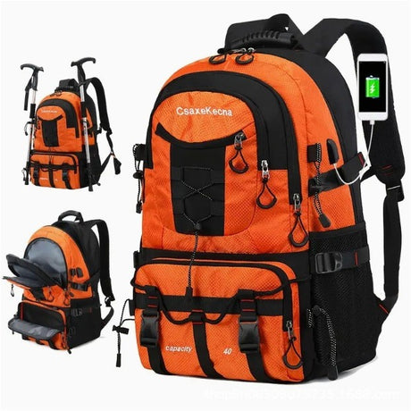 35L Travel Backpack, Compartmented, Laptop Protection, Side Pockets, Waterproof Material