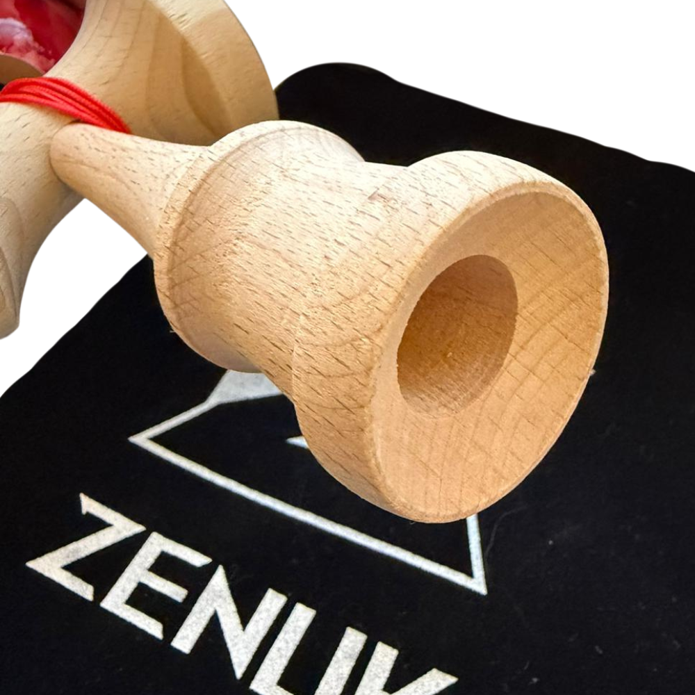 Kendama Zenuk Original, Big Cup, Lemn, Copii si Adulti, Joc Interactiv, Sac Catifea