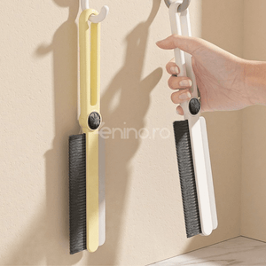 2in1 Cleaning Brush, for Narrow Spaces, Grout Cleaning, Rotating End, 24.7x4.5cm, White/Cream