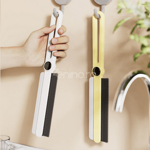 2in1 Cleaning Brush, for Narrow Spaces, Grout Cleaning, Rotating End, 24.7x4.5cm, White/Cream