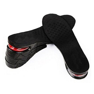 Set of 2 Heightening Insoles, Shock Absorbing, Comfortable, Size 35-42, Black