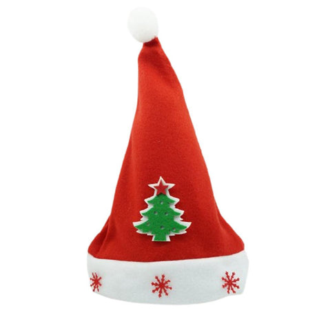 Zenino® Christmas Hat - Christmas Tree/Reindeer Pattern, Universal Size, Red