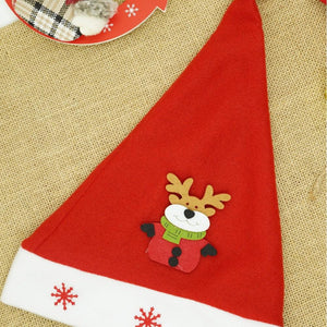 Zenino® Christmas Hat - Christmas Tree/Reindeer Pattern, Universal Size, Red