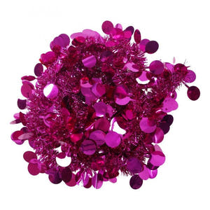 Christmas Tinsel, Various Designs, 2m x 11cm, Red, Blue, Pink