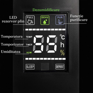 Dezumidificator Electric, 650ml/zi, Anti-Mucegai, Rezervor 1800ml, 90W, Silentios