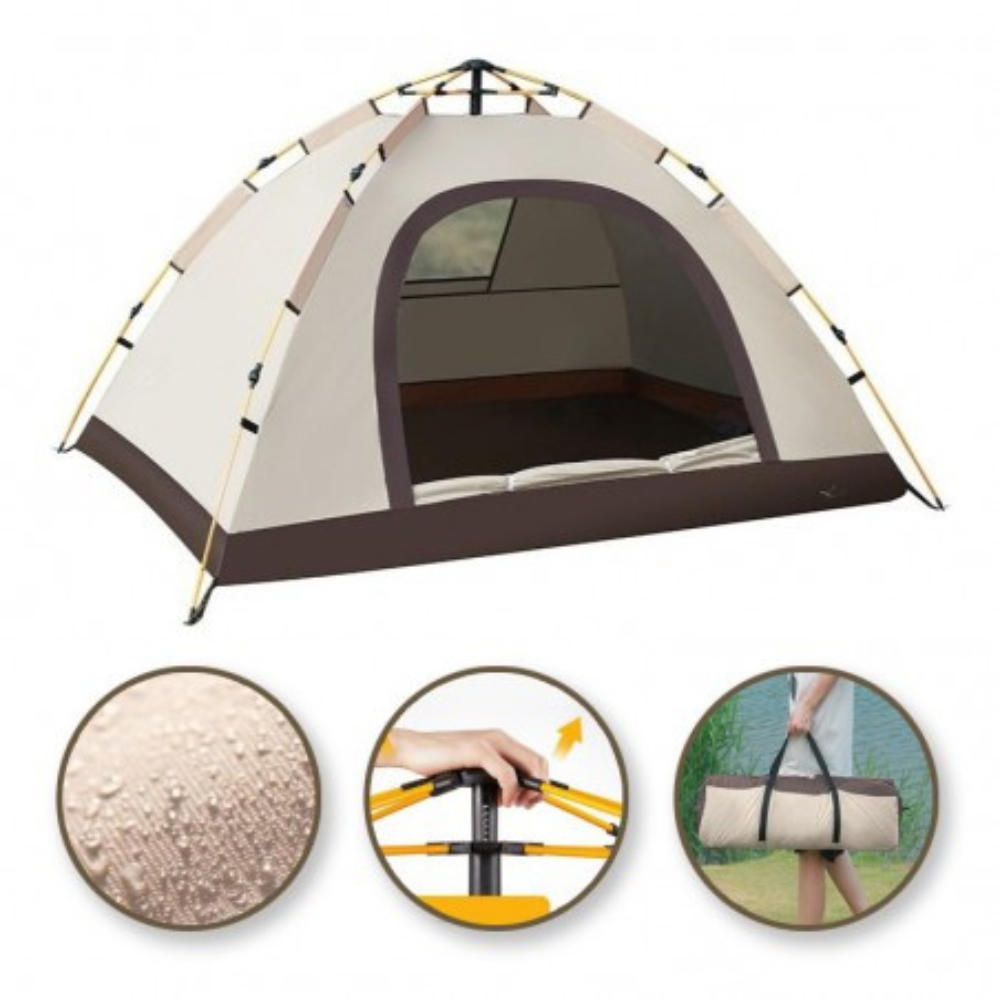 Cort de Camping, Impermeabil, 200x140x115cm, Geanta Transport, Usor de Instalat