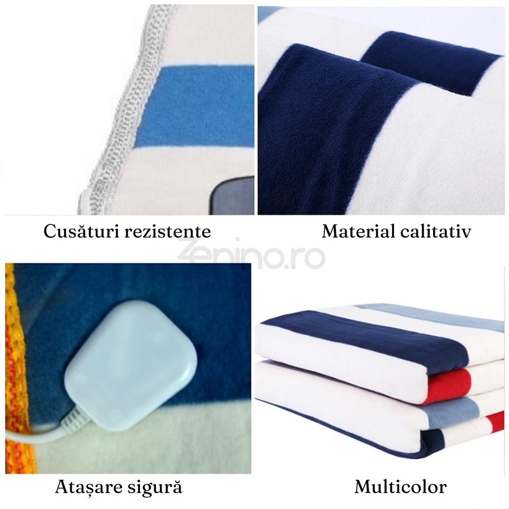 Electric Blanket, Fast Heating, 9 Speeds, Timer, High Power, Fine Material, Multicolor