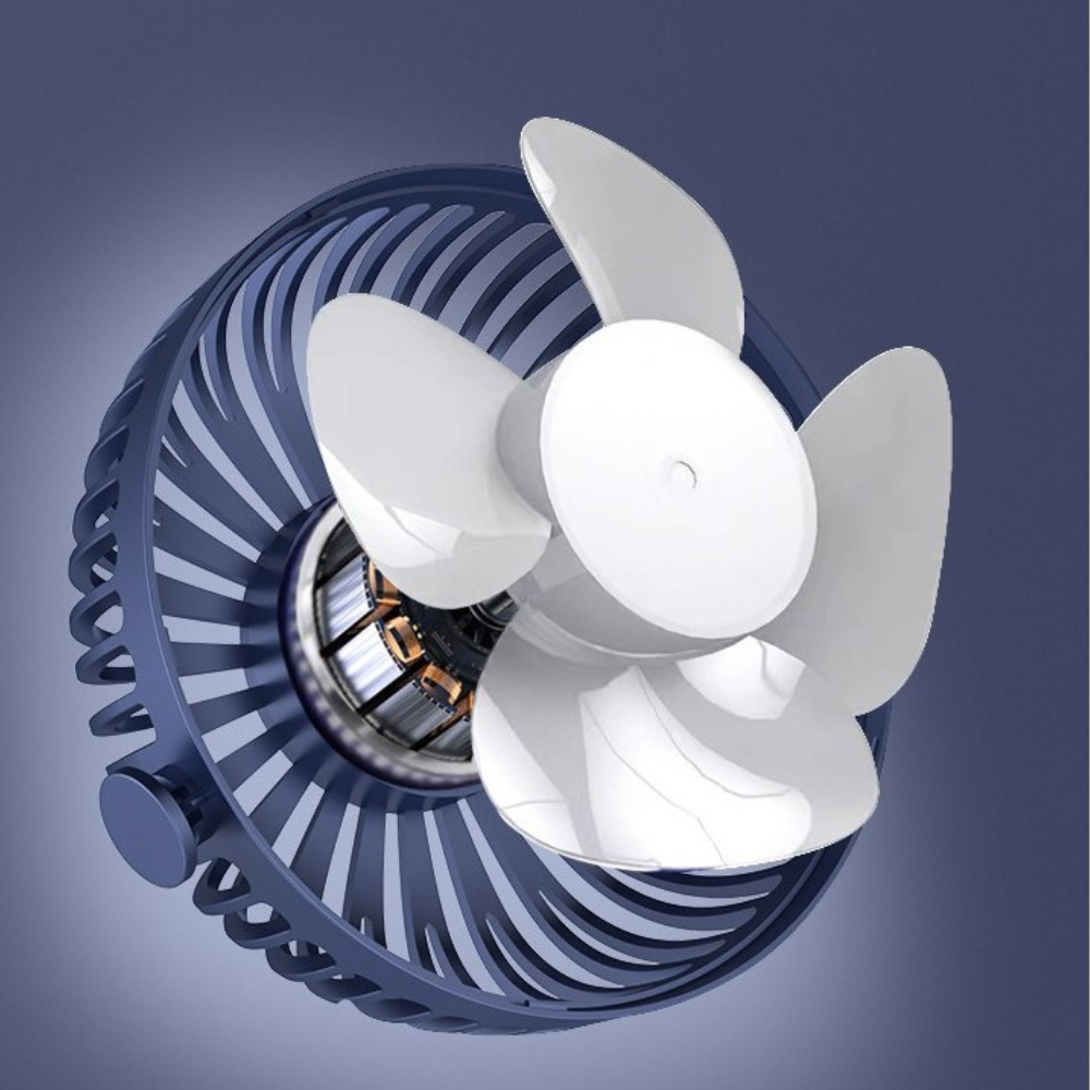 Mini Desk Fan, 3 Speeds, 360 Rotation, USB Charging