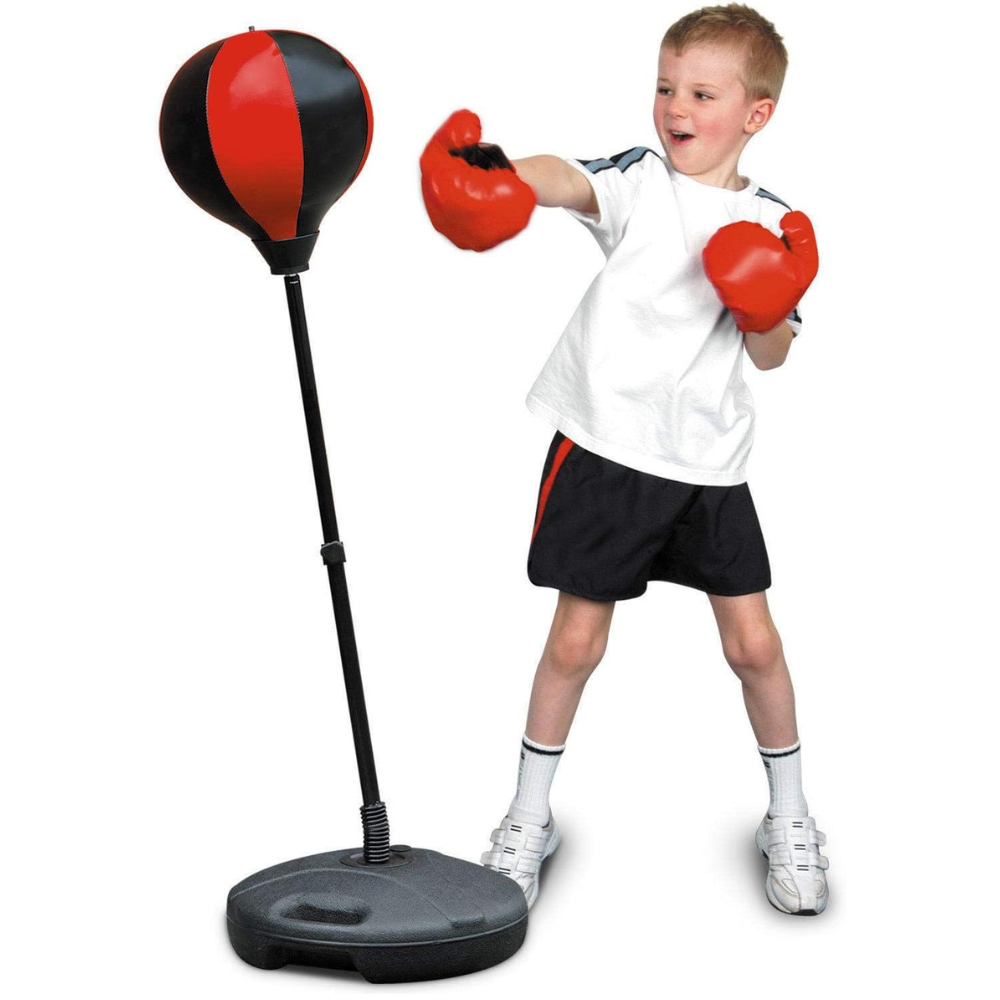 Boxing Ball Toy, Adjustable Stand, Protective Gloves, +3 Years