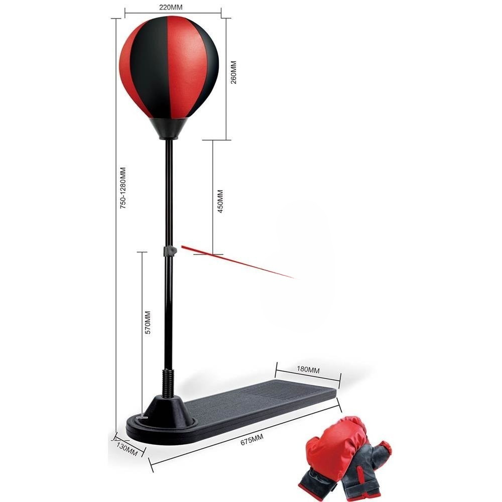 Boxing Ball Toy, Adjustable Stand, Protective Gloves, +3 Years