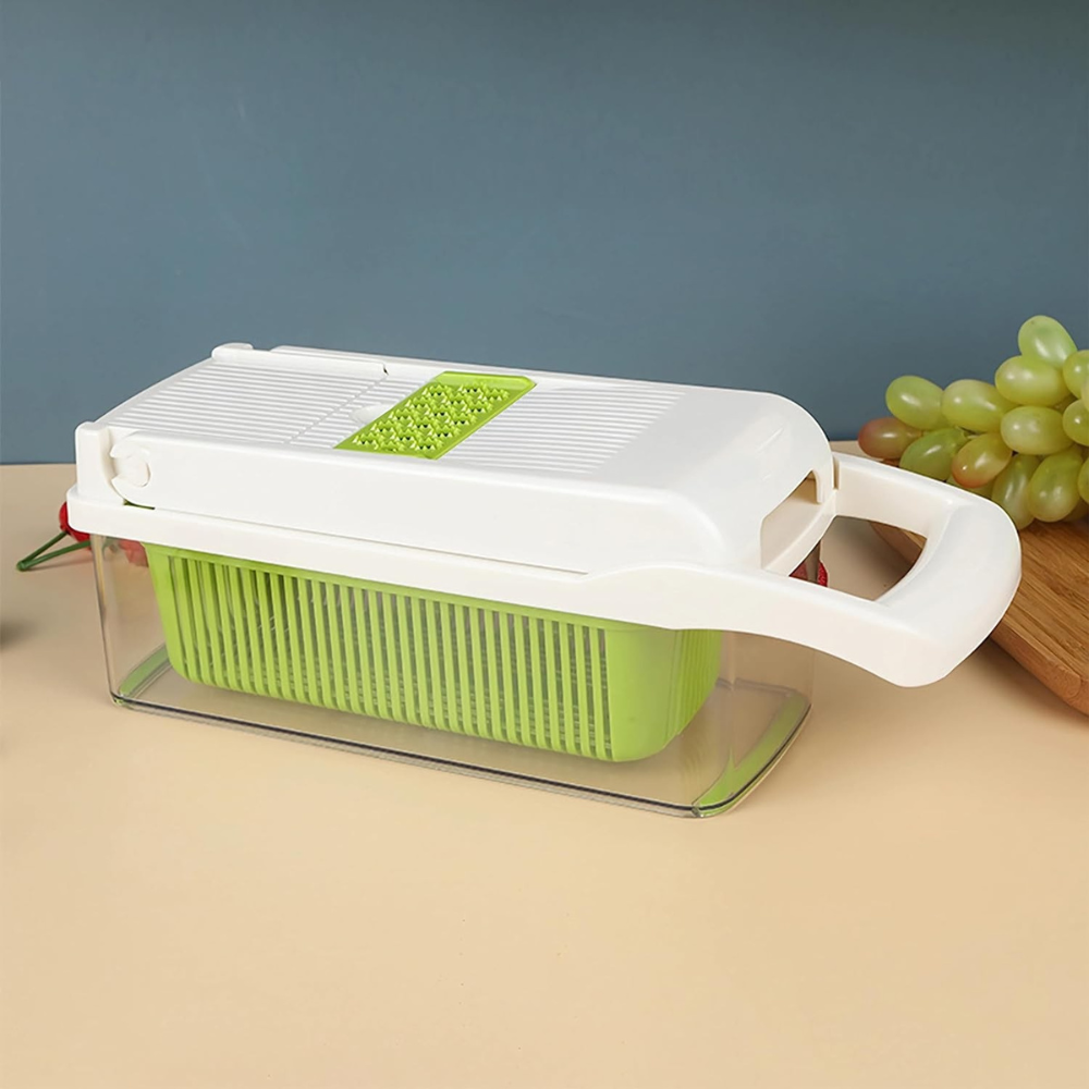 Multifunctional Slicer, 10 Pieces, for Fruits, Vegetables, Egg Separator, Storage Container