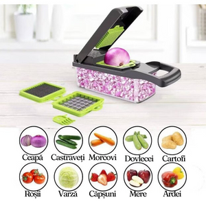 Multifunctional Slicer, 10 Pieces, for Fruits, Vegetables, Egg Separator, Storage Container