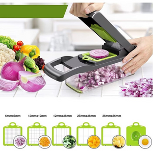 Multifunctional Slicer, 10 Pieces, for Fruits, Vegetables, Egg Separator, Storage Container