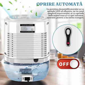 Electric Dehumidifier, Anti-Mold, Low Energy Consumption, 330ml/24h, Silent, 0.8L Tank, 22W