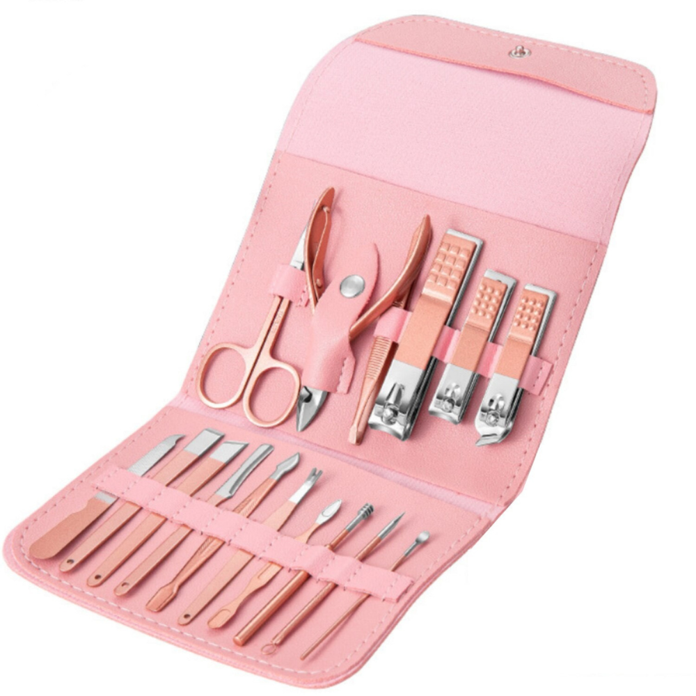 Set 16 Piese Manichiura, Pedichiura, Accesorii Pensat, pentru Cosmetica
