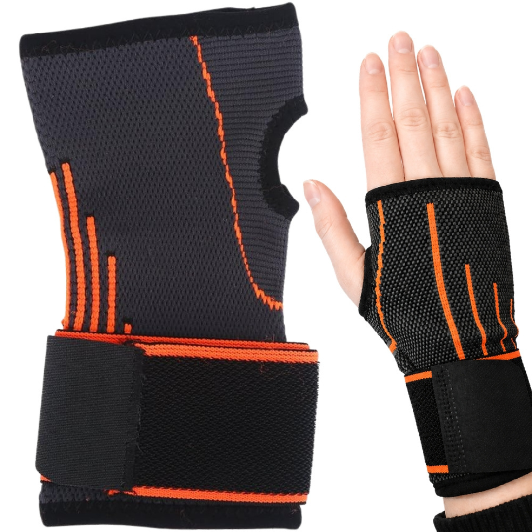 Orteza Incheietura cu Suport Deget, Curea Ajustabila, Confortabil de Purtat, Prindere Velcro