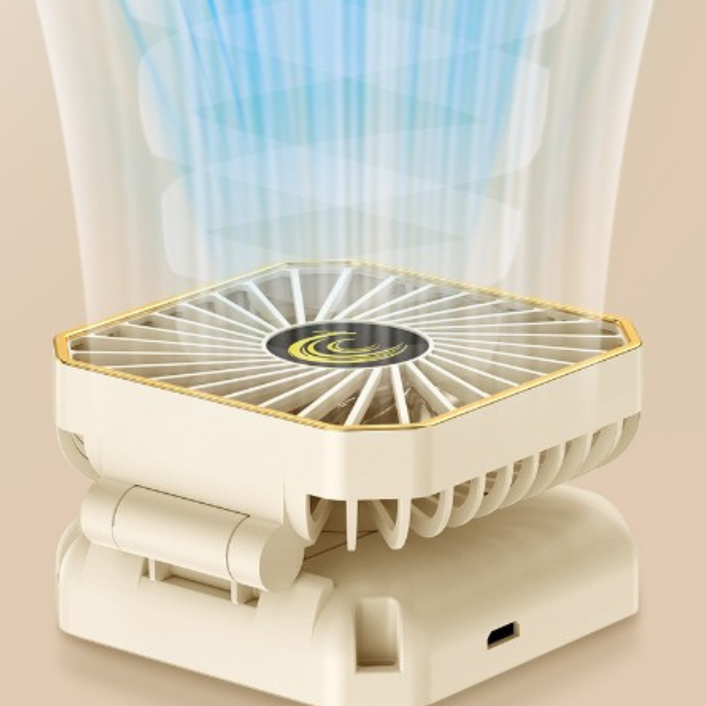 Mini Ventilator Portabil, 3 Viteze, Autonomie 3h, Suport Telefon, Pliabil, Incarcare USB
