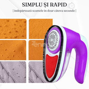 Lint Remover, 5W Power, Suitable for Clothes, Sofa, 6 Cutting Blades, USB Charging, Purple/Pink
